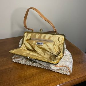 glenda gies gold flower handbag